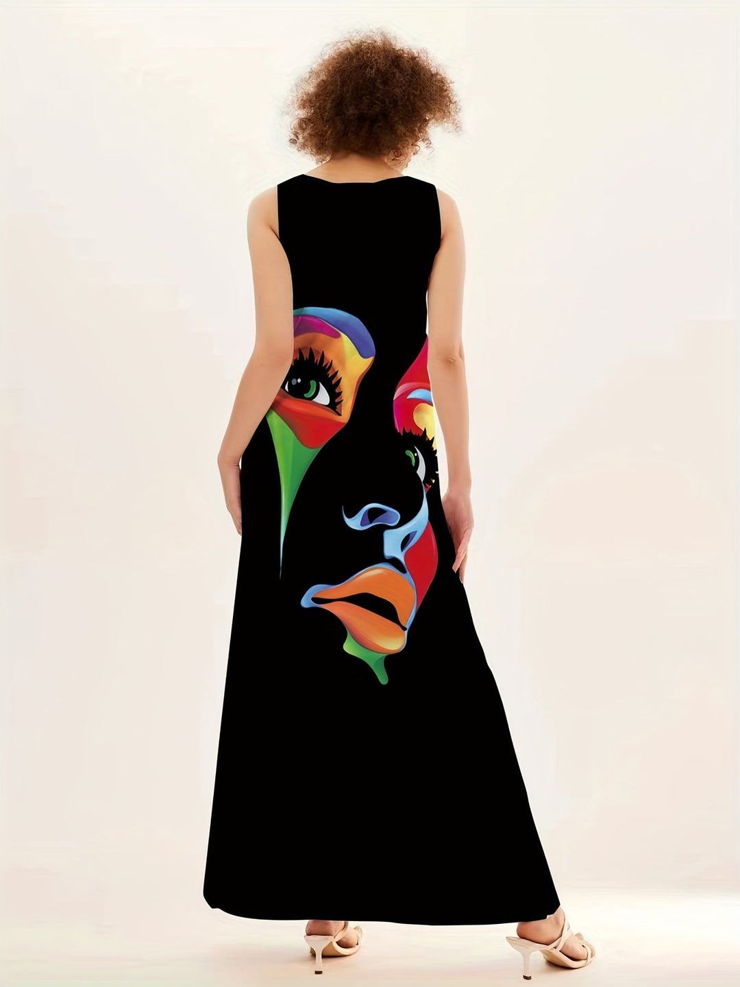 Magnolia | Abstract Face Maxi Dress