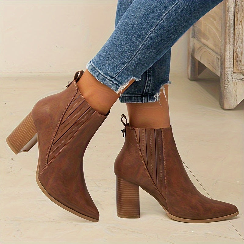 Eva™ | Elegant and Comfortable Square Heel Ankle Boots