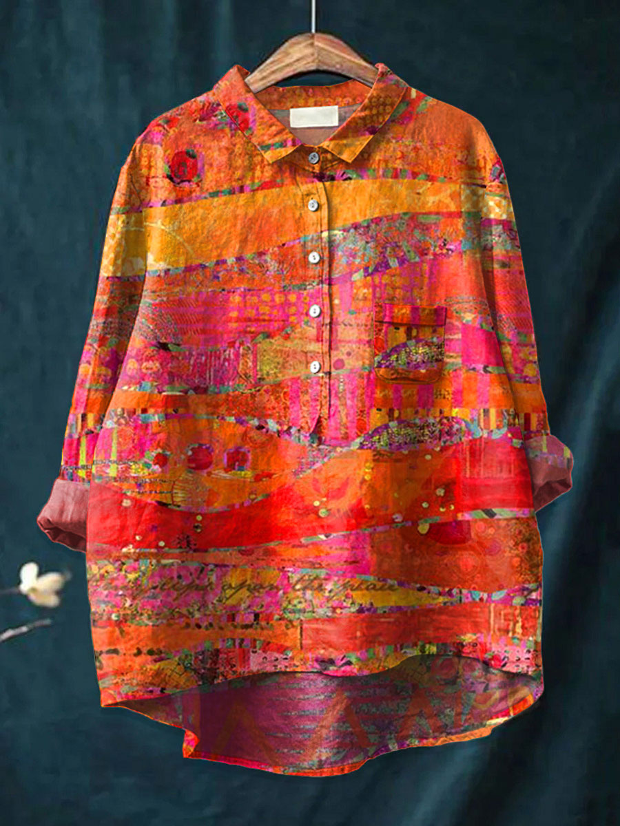 Ariana | Bold Abstract Print Shirt