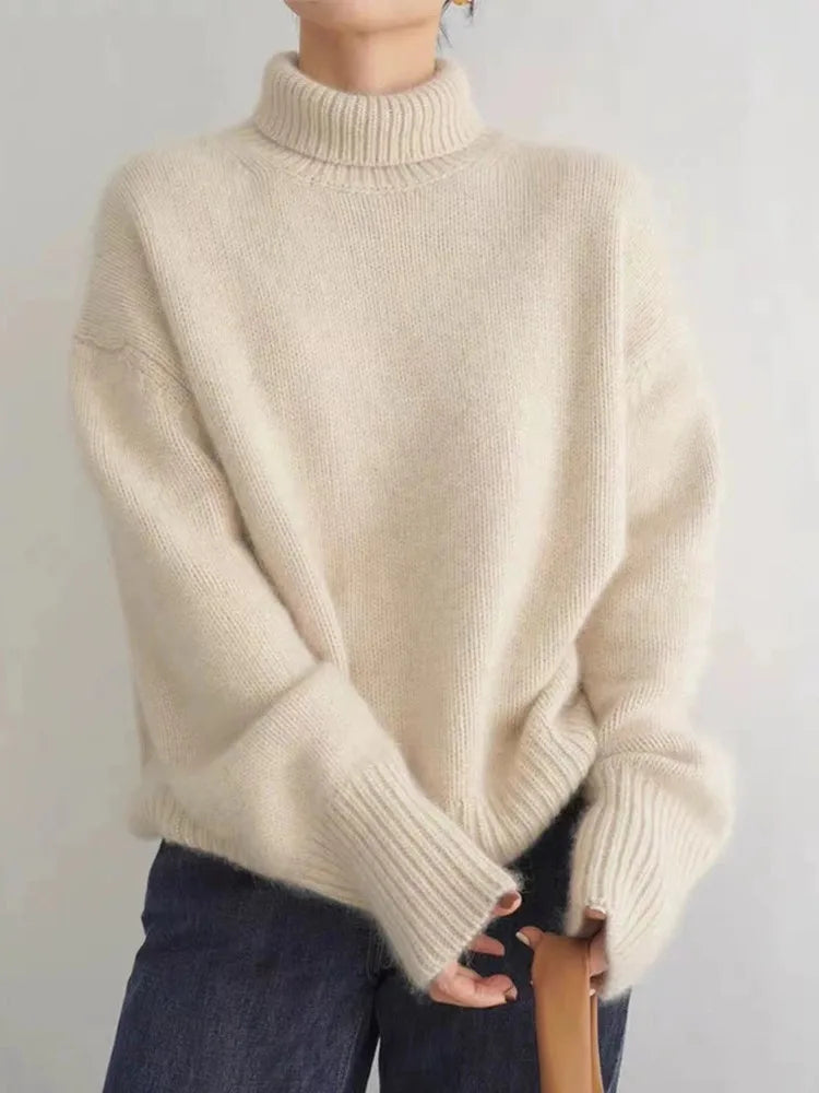 Isabella - Luxe High Collar Cashmere Sweater