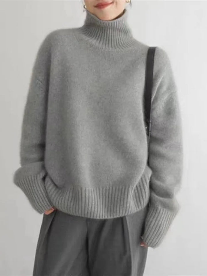 Isabella - Luxe High Collar Cashmere Sweater