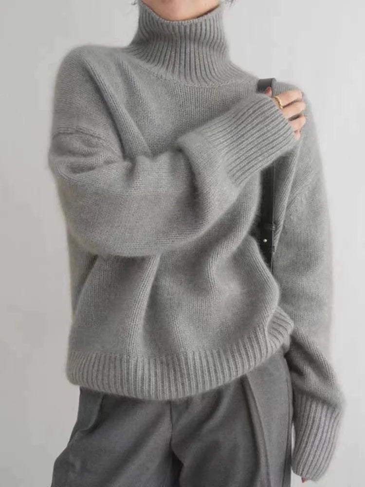 Isabella - Luxe High Collar Cashmere Sweater
