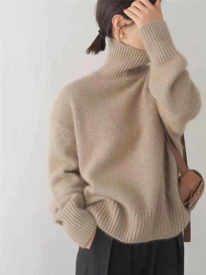 Isabella - Luxe High Collar Cashmere Sweater