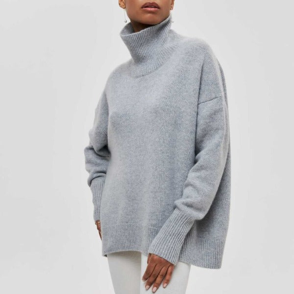 Avery™ - Cozy High Neck Knit Sweater
