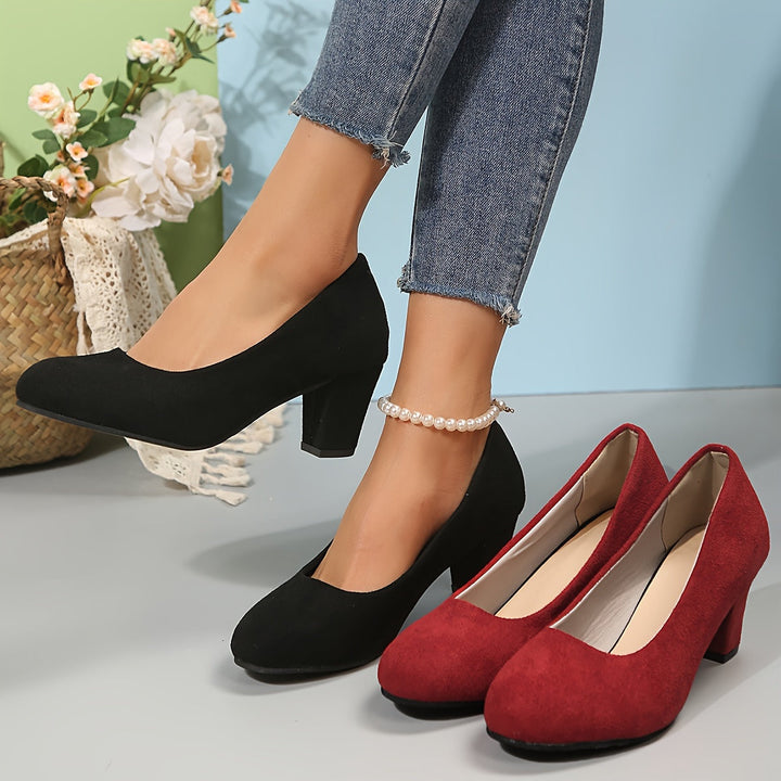 Laure - Wide-toe pumps with stable heel for pain-free comfort