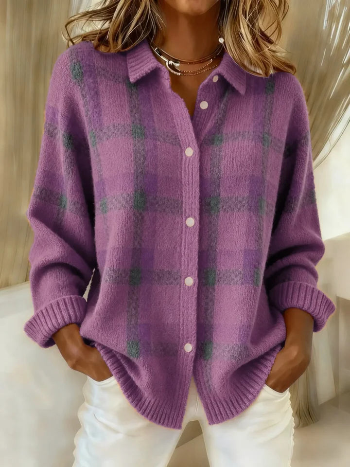 Cait | Vibrant Soft Button-Up Sweater