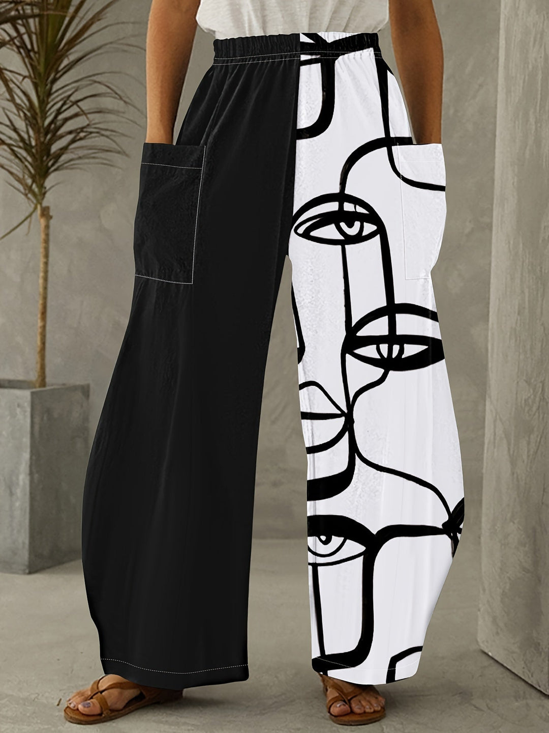 Bellamy | Abstract Wide Leg Pants