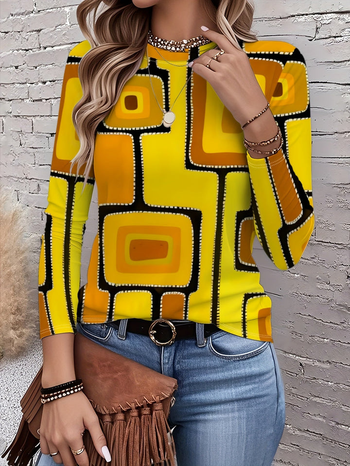 Skylar | Abstract Art Long Sleeve T-Shirt
